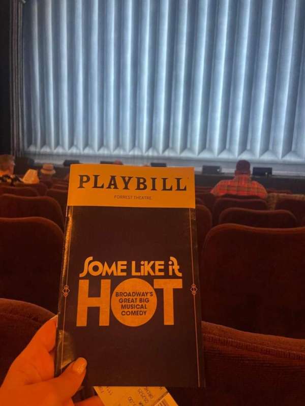 Forrest Theatre, section: Orchestra C, row: H, seat: 102