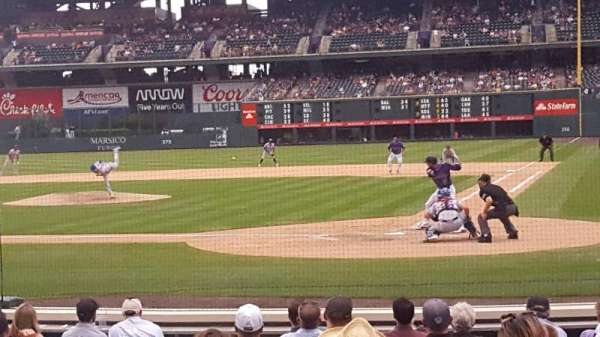 Coors Field, section: 134, row: 11, seat: 1