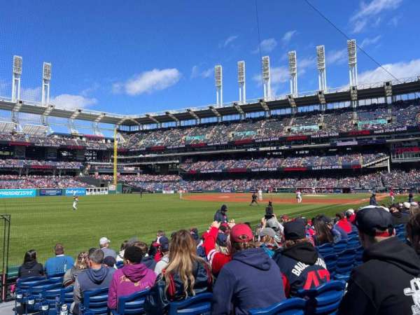 Progressive Field, section: 175, row: K, seat: 1