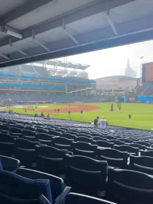 Progressive Field, section: 129, row: DD, seat: 1