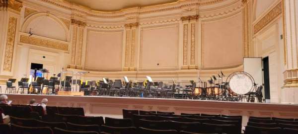 Carnegie Hall, section: Parquet R, row: J, seat: 14