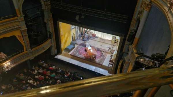 Harold Pinter Theatre, section: Balcony, row: A, seat: 1