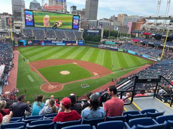 Progressive Field, section: 552, row: E, seat: 12