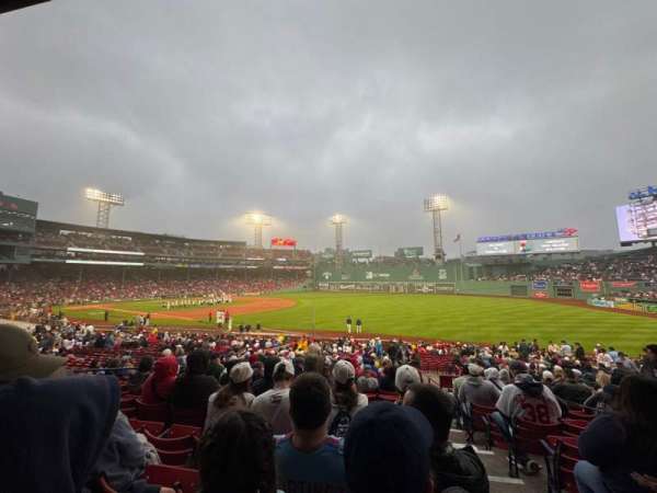 Fenway Park, section: Right Field Box 97, row: WW, seat: 1