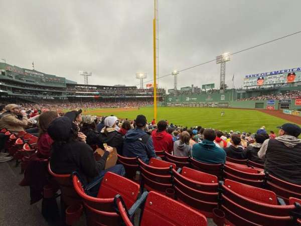 Fenway Park, section: Right Field Box 93, row: Pp, seat: 10