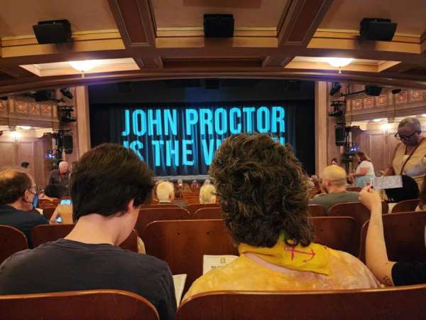 Booth Theatre, section: Orchestra C, row: O, seat: 110