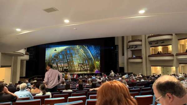 Belk theater, section: Orchestra Front L, row: U, seat: 201