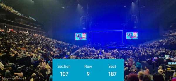 Co-op Live, section: 107, row: 9, seat: 187