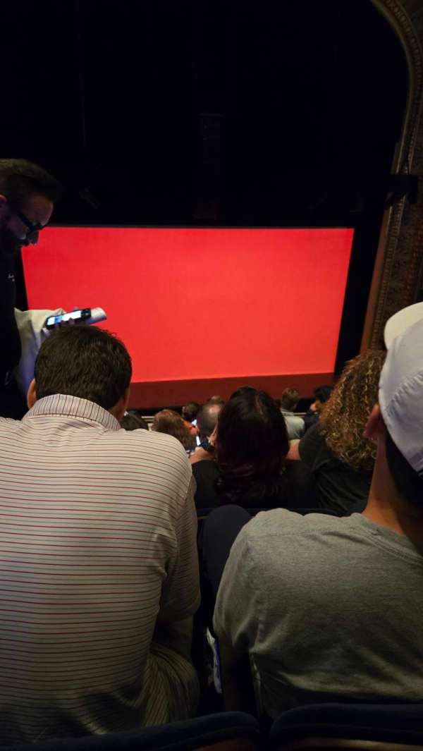 Palace Theatre, Broadway, section: Mezzanine C, row: F, seat: 101
