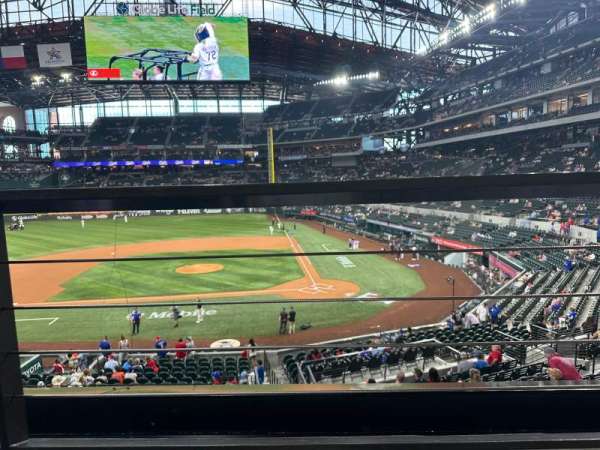 Globe Life Field, section: 110, row: 1, seat: 18