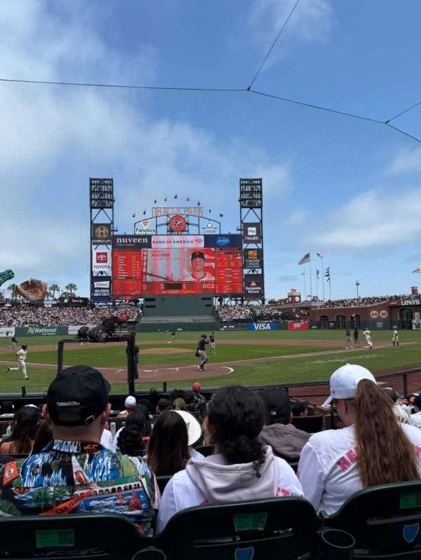 Oracle Park, section: 115, row: G, seat: 3