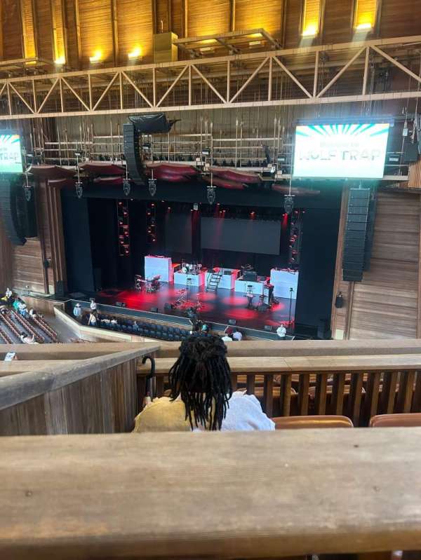 Filene Center, row: 1, seat: 4