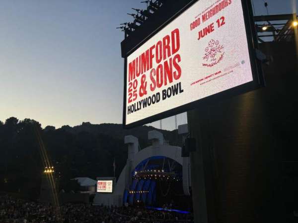 Hollywood Bowl, section: F3, row: 4, seat: 24