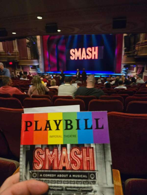 Imperial Theatre, section: Orchestra R, row: T, seat: 22