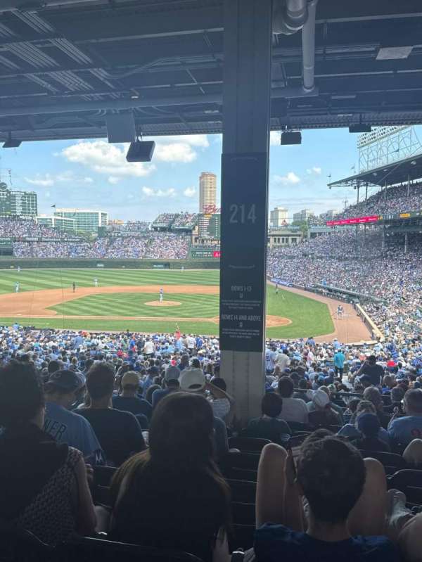Wrigley Field, section: 214, row: 13, seat: 7