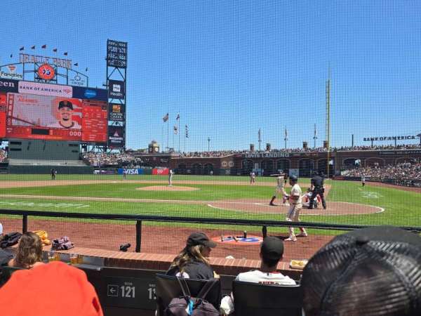 Oracle Park, section: 119, row: B, seat: 5