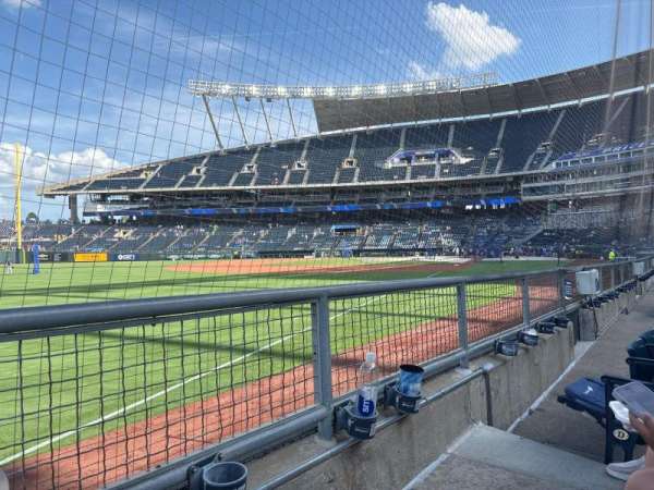 Kauffman Stadium, section: 111, row: E, seat: 1