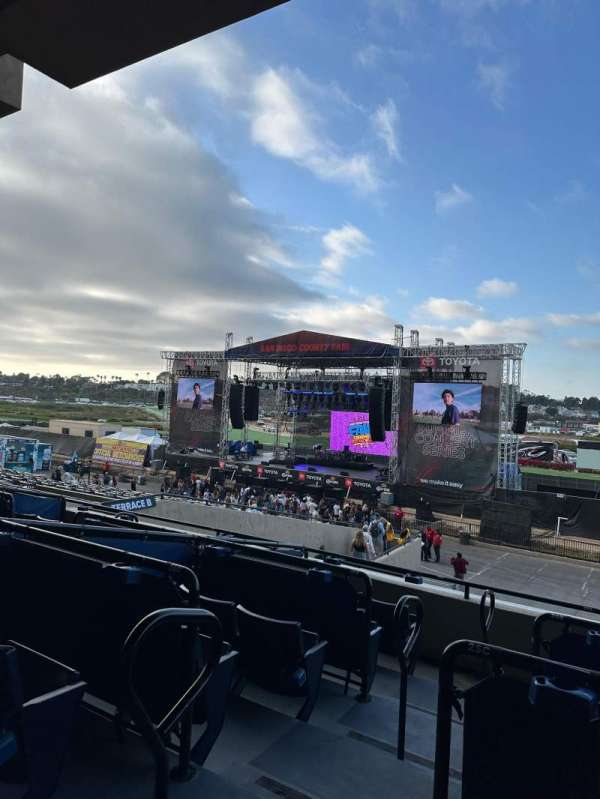 The Corona Grandstand Stage at the Del Mar Fairgrounds, section: 25D, row: 1, seat: 1