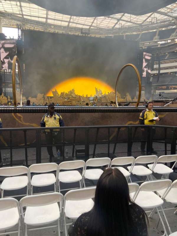 SoFi Stadium, section: Floor D2, row: 5, seat: 1