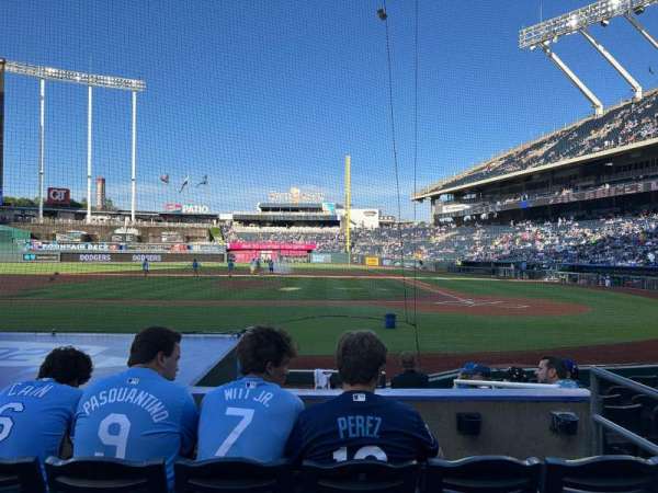 Kauffman Stadium, section: 123, row: D, seat: 1-4