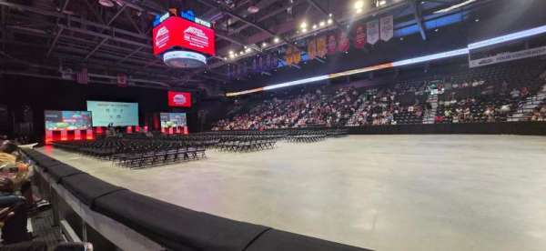 Blue Arena, section: P, row: 1, seat: 4