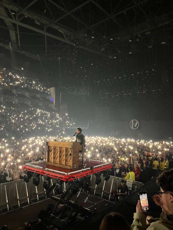 The O2, London, section: 111, row: F, seat: 325