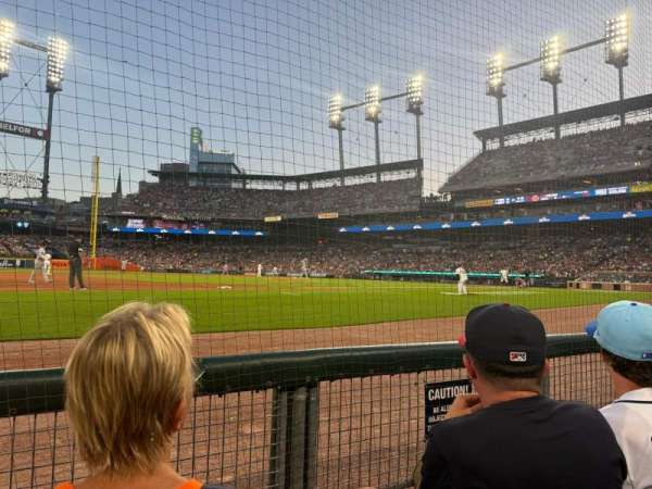 Comerica Park, section: 136, row: 2, seat: 9