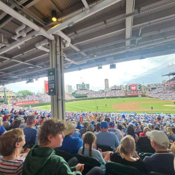 Wrigley Field, section: 210, row: 11, seat: 6
