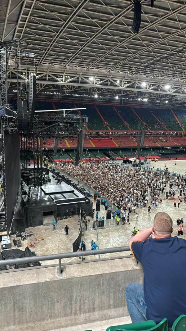 Principality Stadium, section: U34, row: 3, seat: 7