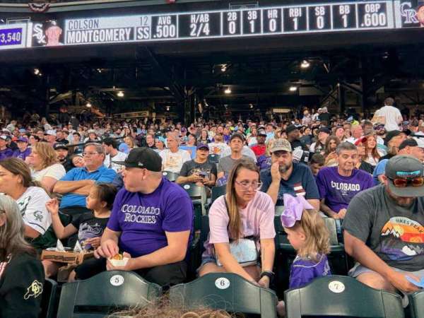 Coors Field, section: 137, row: 15, seat: 6