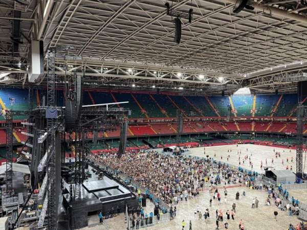 Principality Stadium, section: U34, row: 6, seat: 3