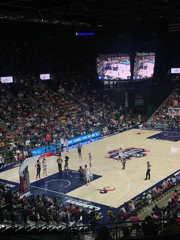 EagleBank Arena, section: 121, row: Q, seat: 7