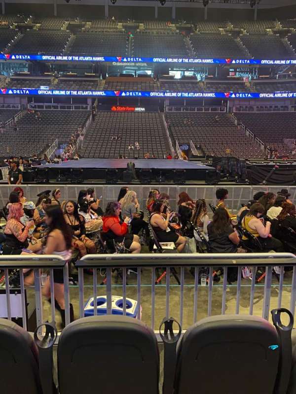 State Farm Arena, section: 108, row: CC, seat: 7