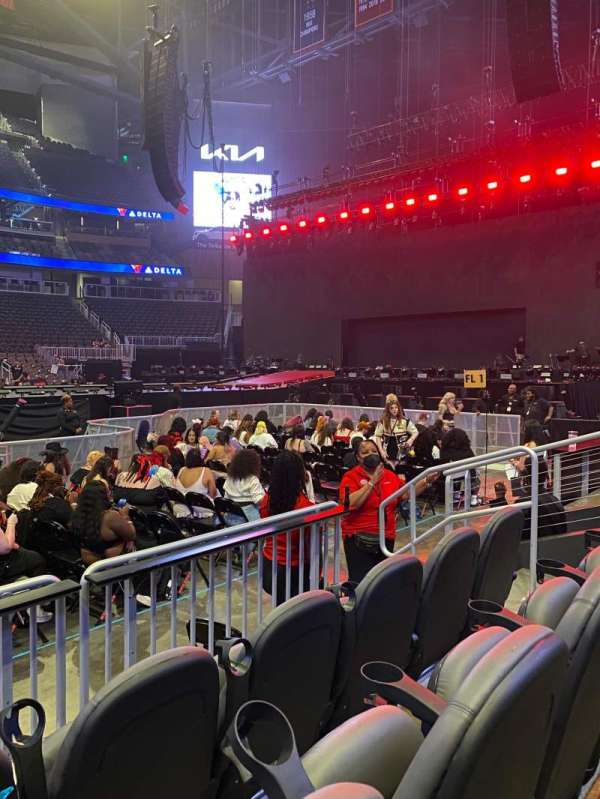 State Farm Arena, section: 108, row: CC, seat: 7