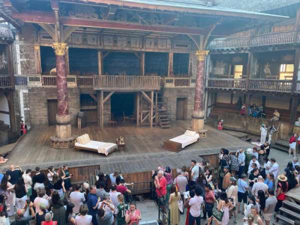 Globe Theatre at Shakespeare's Globe, section: Middle Gallery Bay J, row: A, seat: 31/32