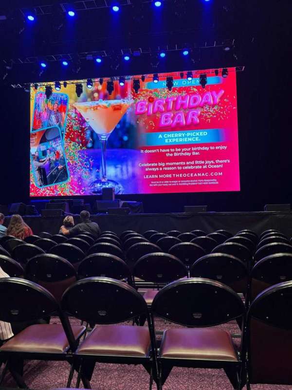 Ovation Hall at the Ocean Casino Resort, section: 2, row: HH, seat: 8