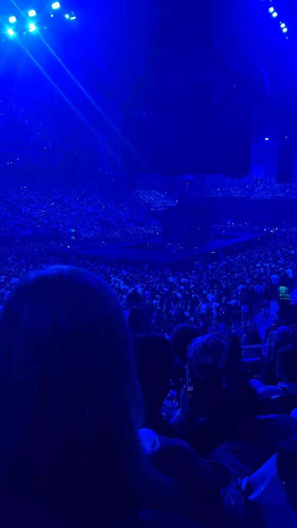 The O2, London, section: 108, row: s, seat: 249
