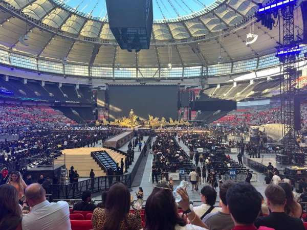 BC Place, section: 254, row: O, seat: 5
