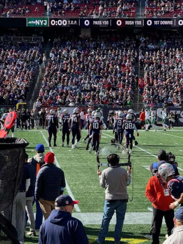 Gillette Stadium, section: 108, row: 3, seat: 2