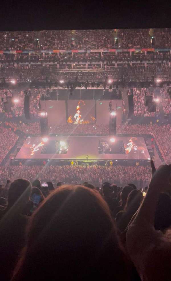 The O2, London, section: 404, row: T, seat: 527