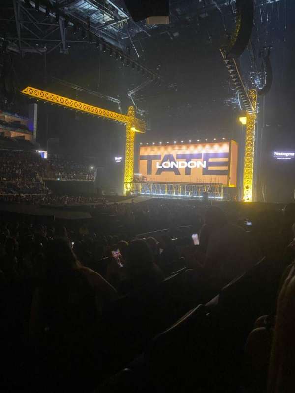 The O2, London, section: 111, row: G, seat: 330