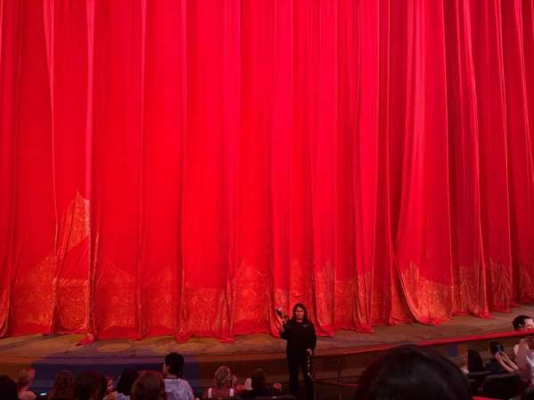 O Theatre, section: 102, row: F, seat: 21