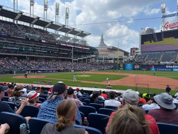 Progressive Field, section: 140, row: T, seat: 2