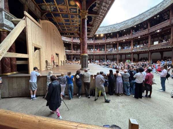 Globe Theatre at Shakespeare's Globe, section: Lower Gallery Bay P, row: A, seat: 49