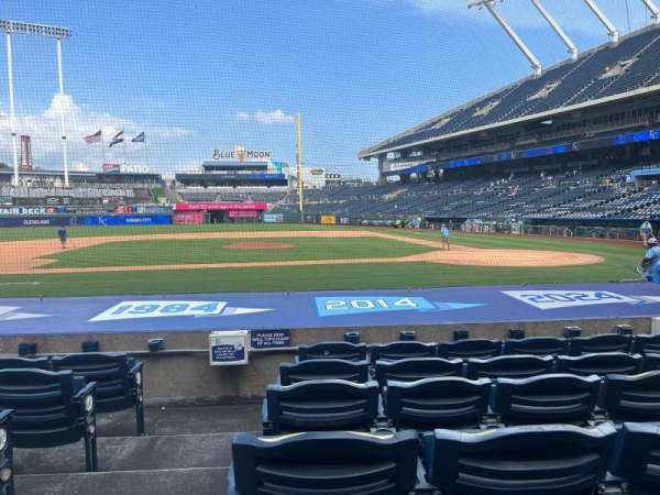 Kauffman Stadium, section: 121, row: F, seat: 1
