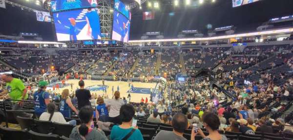 Target Center, section: 129, row: T, seat: 8