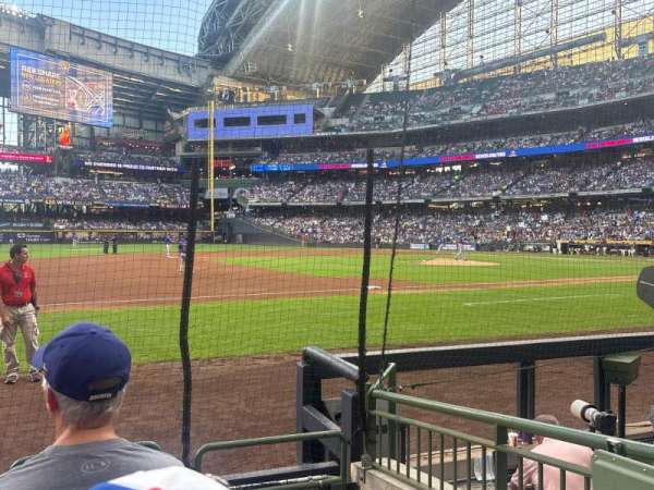 American Family Field, section: 124, row: 4, seat: 1