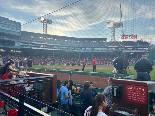 Fenway Park, section: Field Box 11, row: A, seat: 3