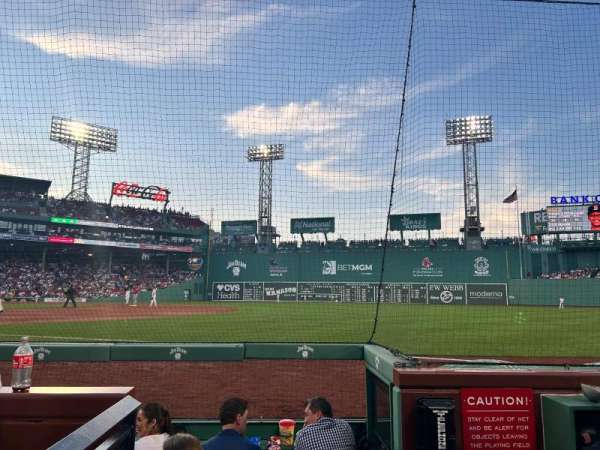 Fenway Park, section: Field Box 12, row: A, seat: 3