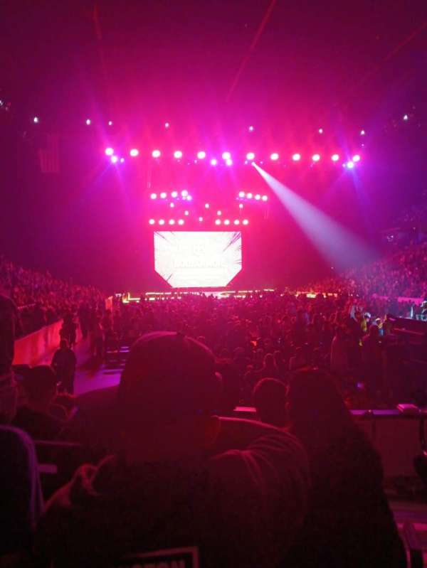 Now Arena, section: 108, row: 7, seat: 8